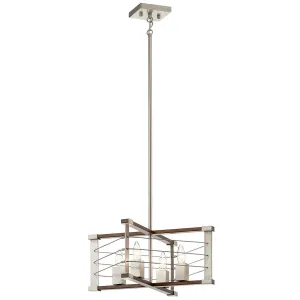 Lente 14 in. 4 Lights Pendant Light Nickel Finish