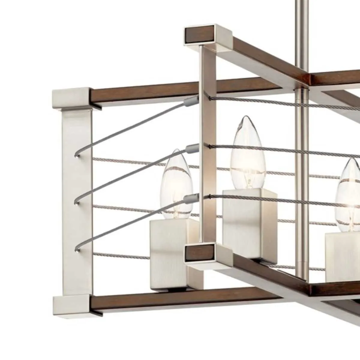 Lente 14 in. 4 Lights Pendant Light Nickel Finish
