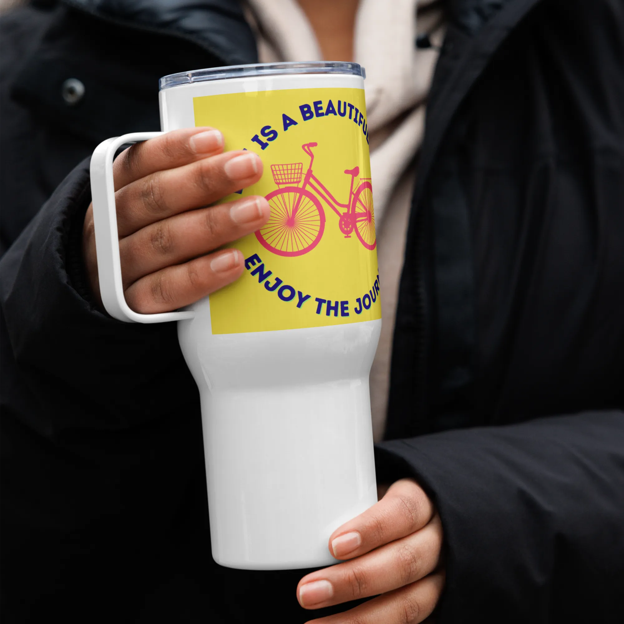Life is a beautiful ride, All purpose Travel mug
