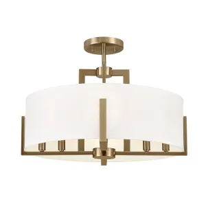 Malen 20 in. 8 Lights Semi-flush Mount Light Champagne Bronze Finish