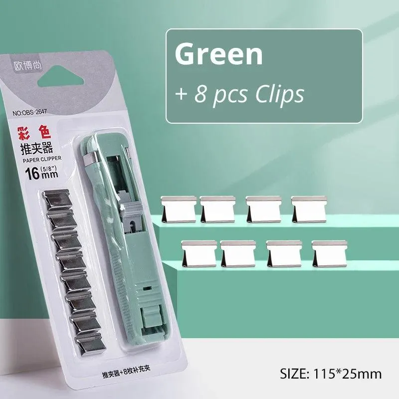 Mini Traceless Reusable Hand Clamp Push Stapler