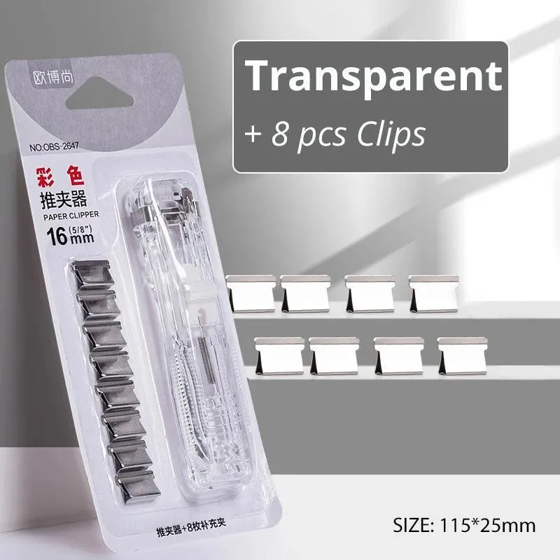 Mini Traceless Reusable Hand Clamp Push Stapler