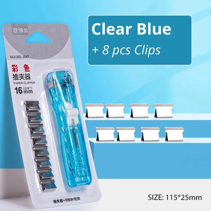 Mini Traceless Reusable Hand Clamp Push Stapler