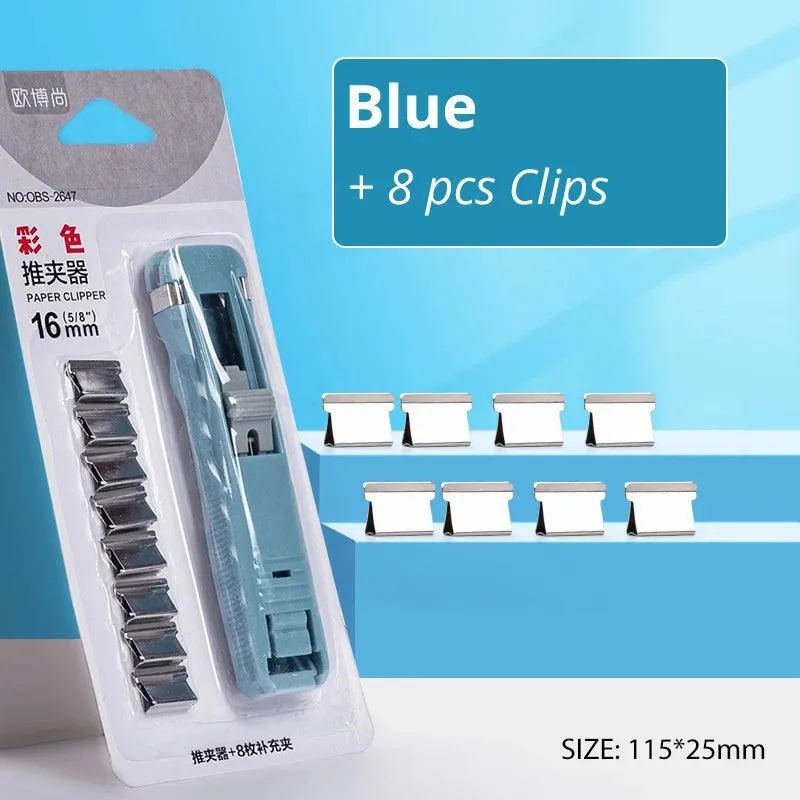 Mini Traceless Reusable Hand Clamp Push Stapler