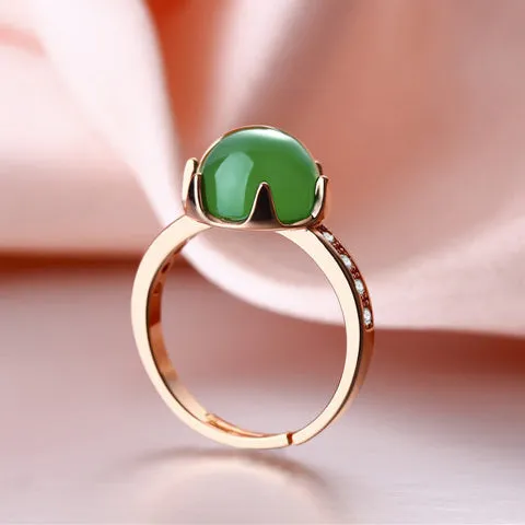 MOONROCY Rose Gold Color CZ Sweet Ross Quartz Crystal Pink Opal Jewelry Rings