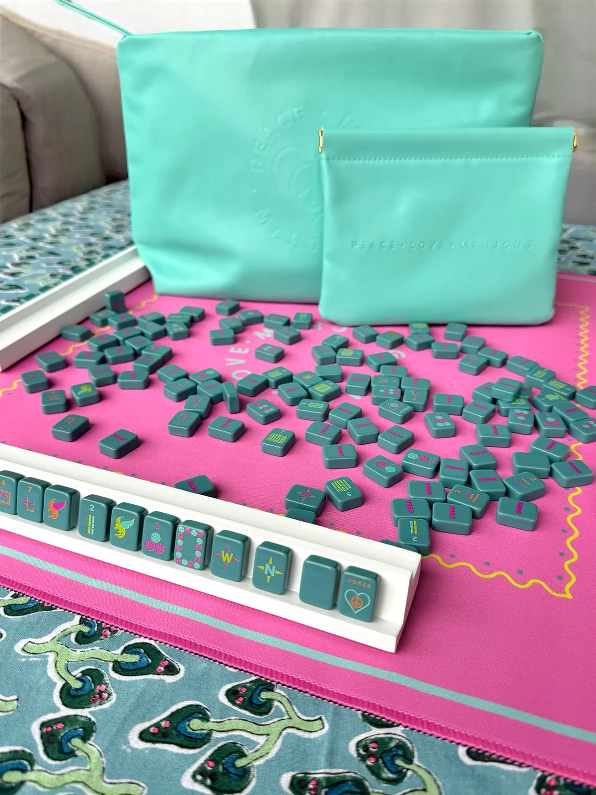 OG Travel Mahjong Set - Teal Tiles