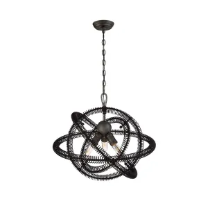 Orbita 23 in. 3 Lights Chandelier Bronze Finish