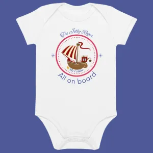 Organic cotton baby bodysuit, Pirates Ahoy - Fitz & Willow
