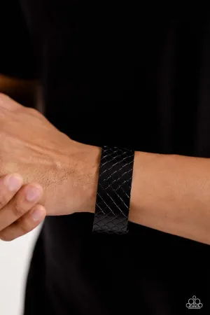 Paparazzi Bracelet ~ Diamondback Bandit - Black