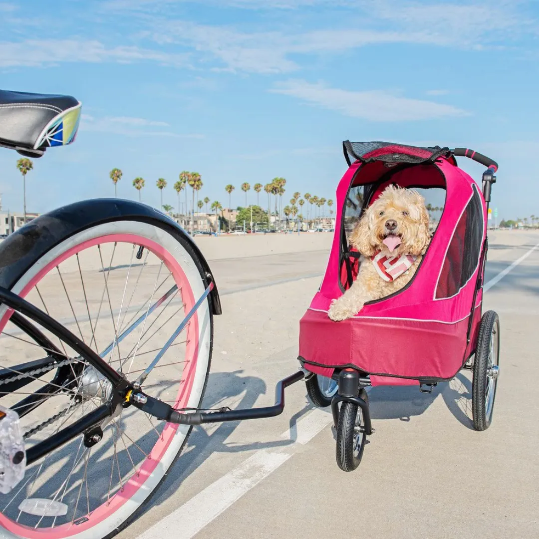 Pet Jogger Bike Adapter: Attaches Securely, Adjustable Distance, Durable Clasp, Portable, Lightweight, Sturdy, Durable, COMPATIBLE WITH PETIQUE JOGGERS ONLY