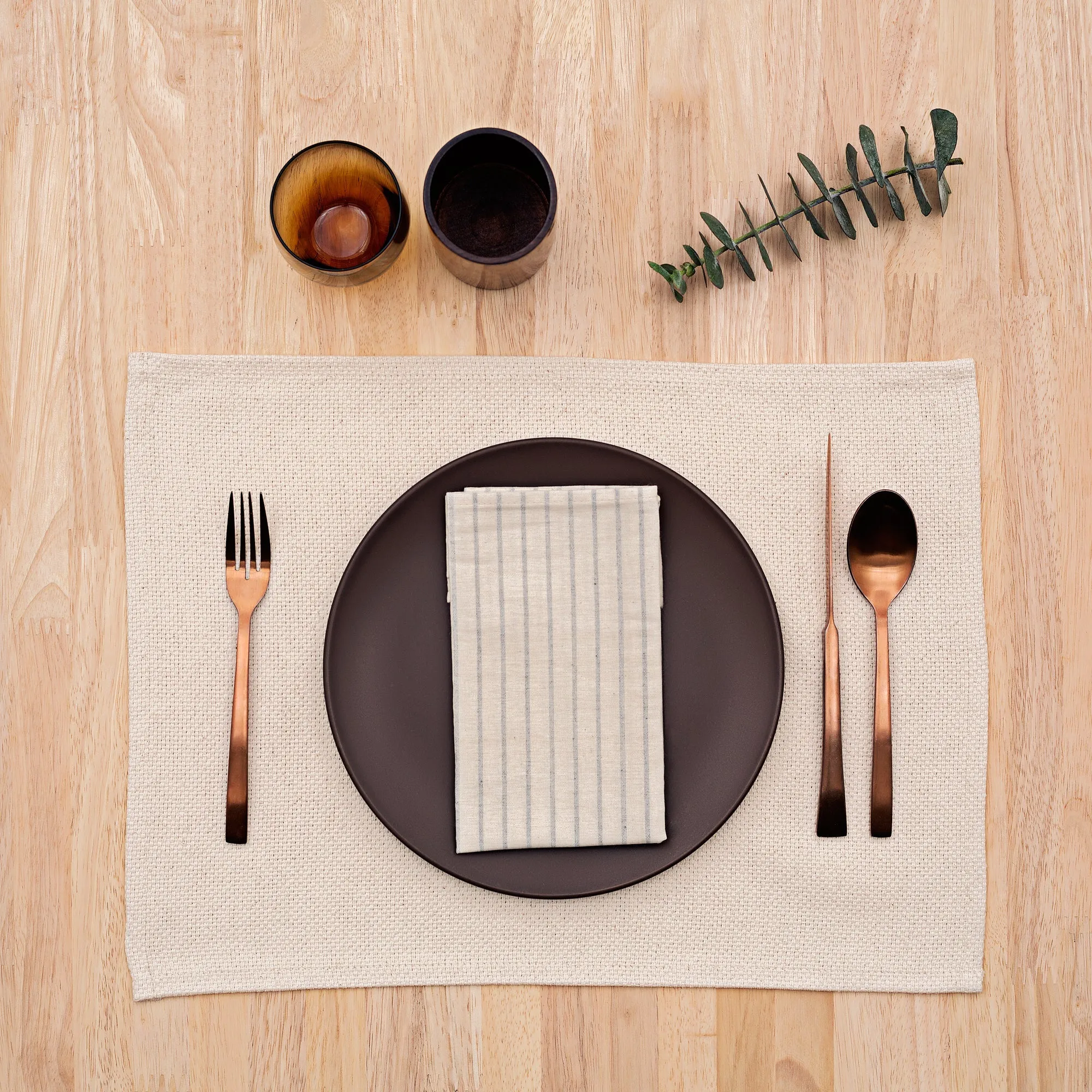Placemats Set Sustainable Cotton (Blue) | Eco-Friendly