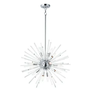 Polaris 23 in. 12 Lights Pendant Light Polished Chrome Finish