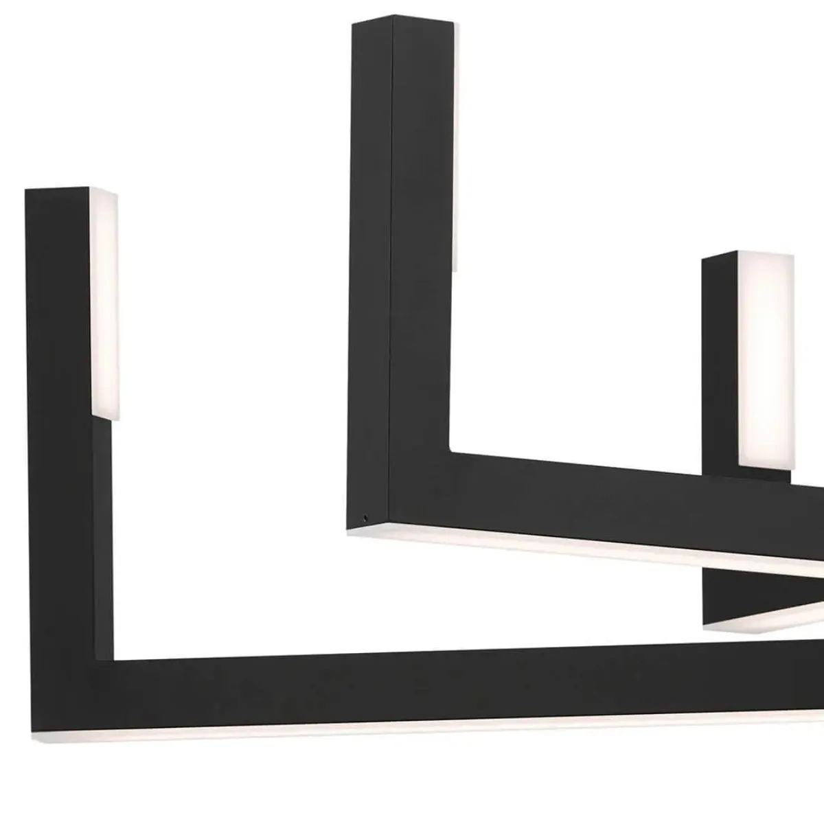 Priam 44 in. 6 Lights Chandelier Matte Black Finish