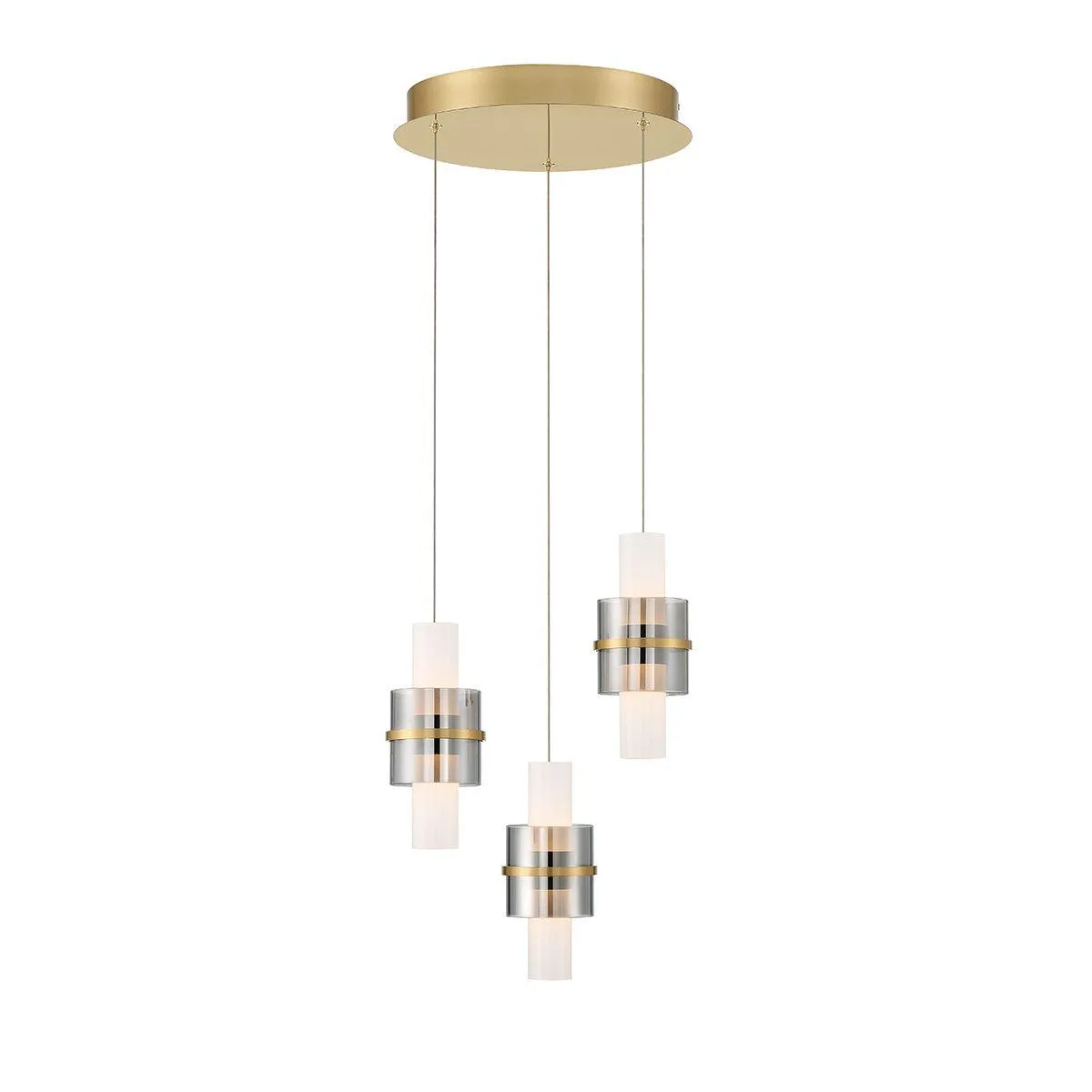 Rola 6 Lights 15 in. LED Chandelier Gold Finish