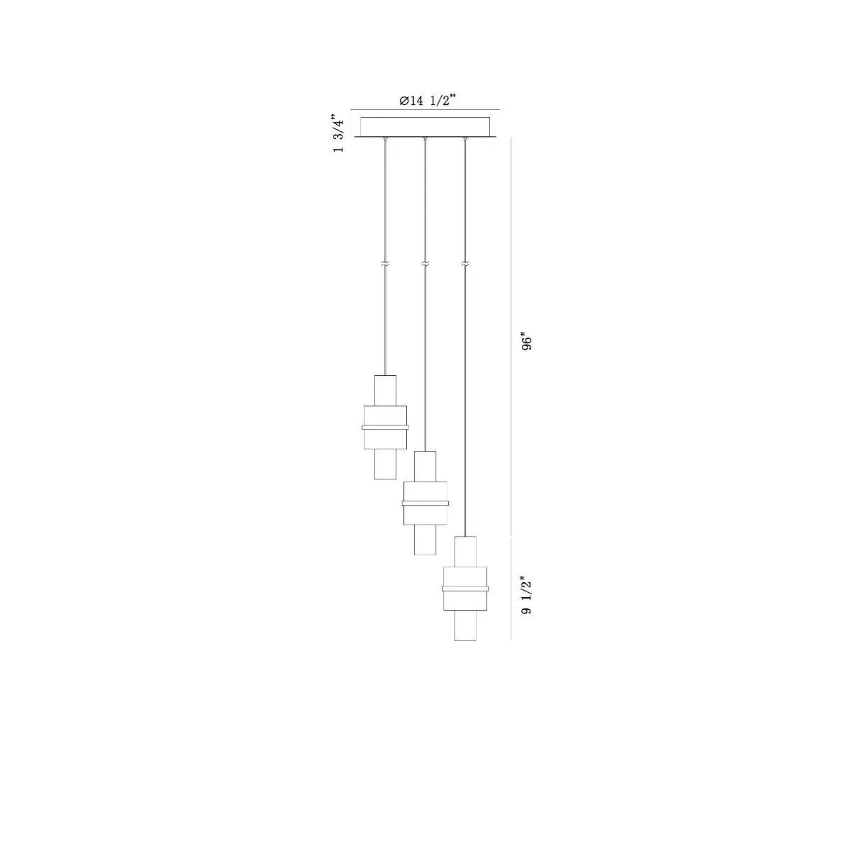 Rola 6 Lights 15 in. LED Chandelier Gold Finish