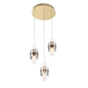 Rola 6 Lights 15 in. LED Chandelier Gold Finish