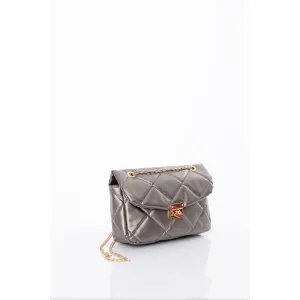 Silver Chain Strap Quilted Bag