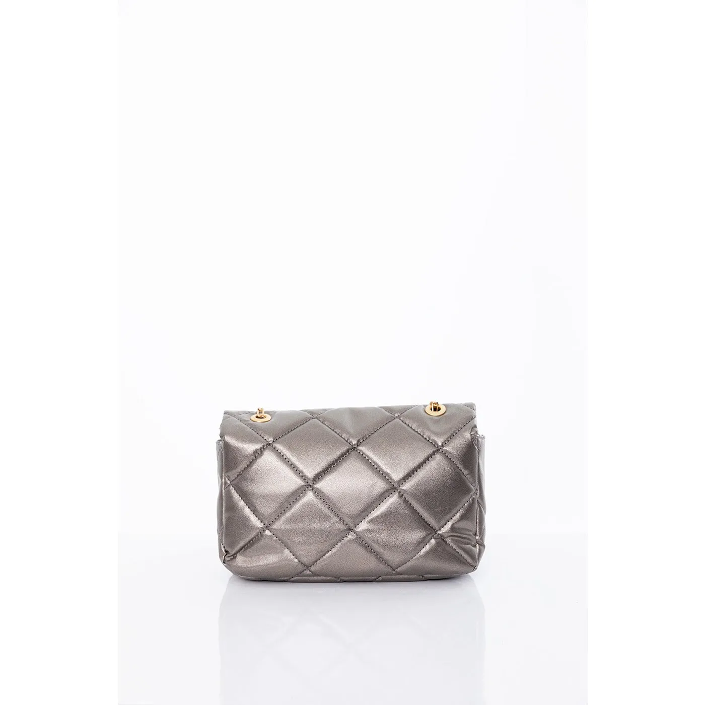 Silver Chain Strap Quilted Bag