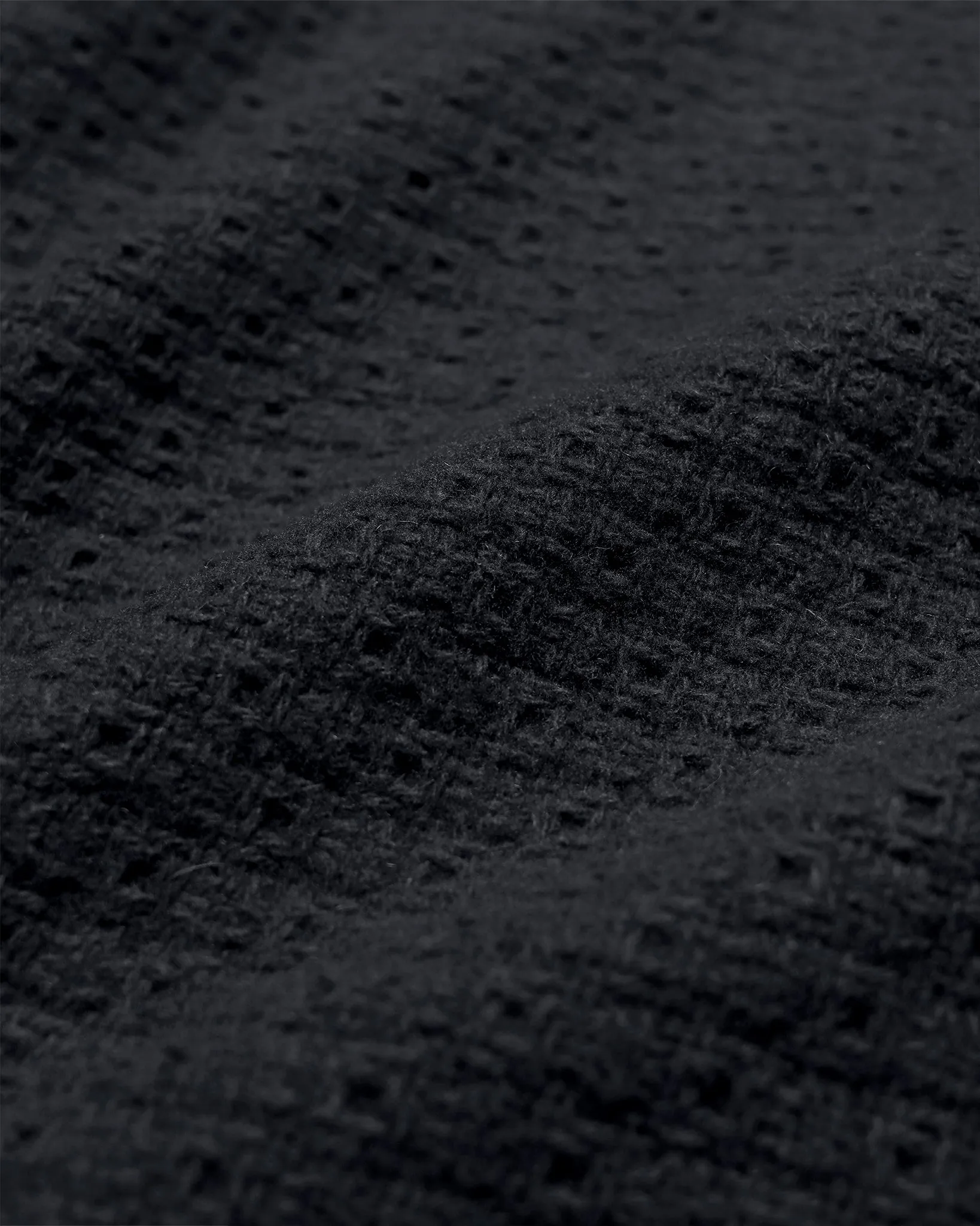 Station Jacket - Black Textured Jacquard