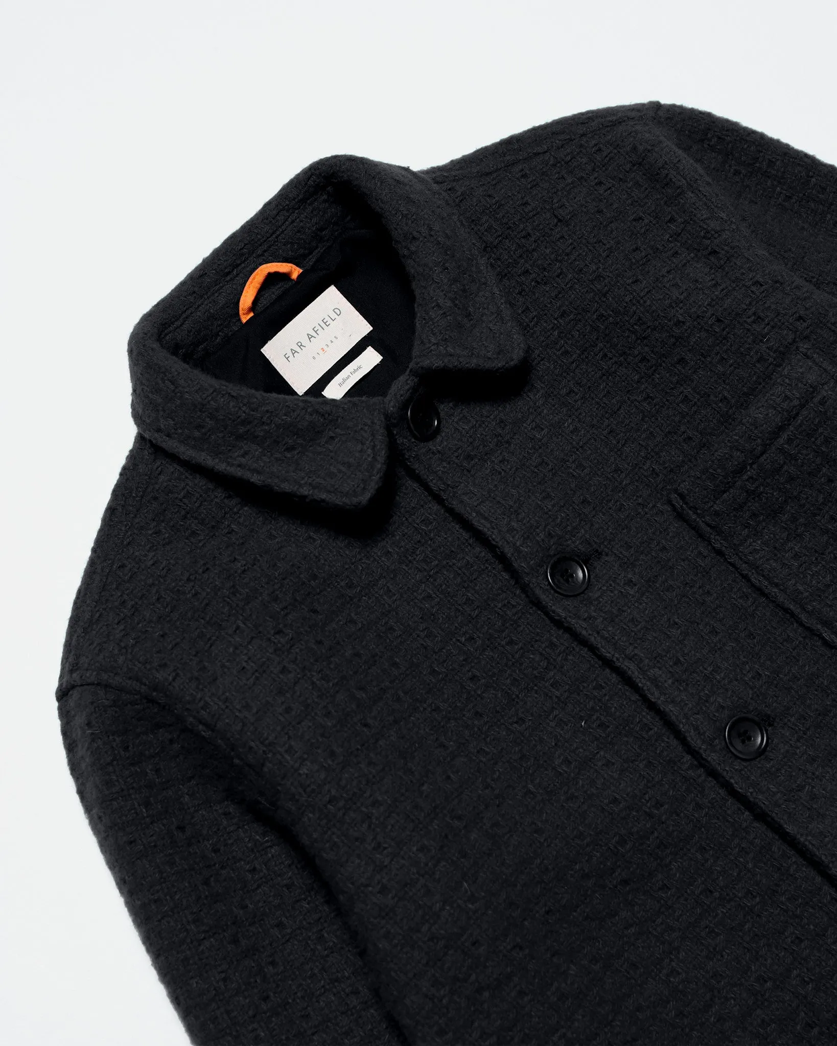 Station Jacket - Black Textured Jacquard