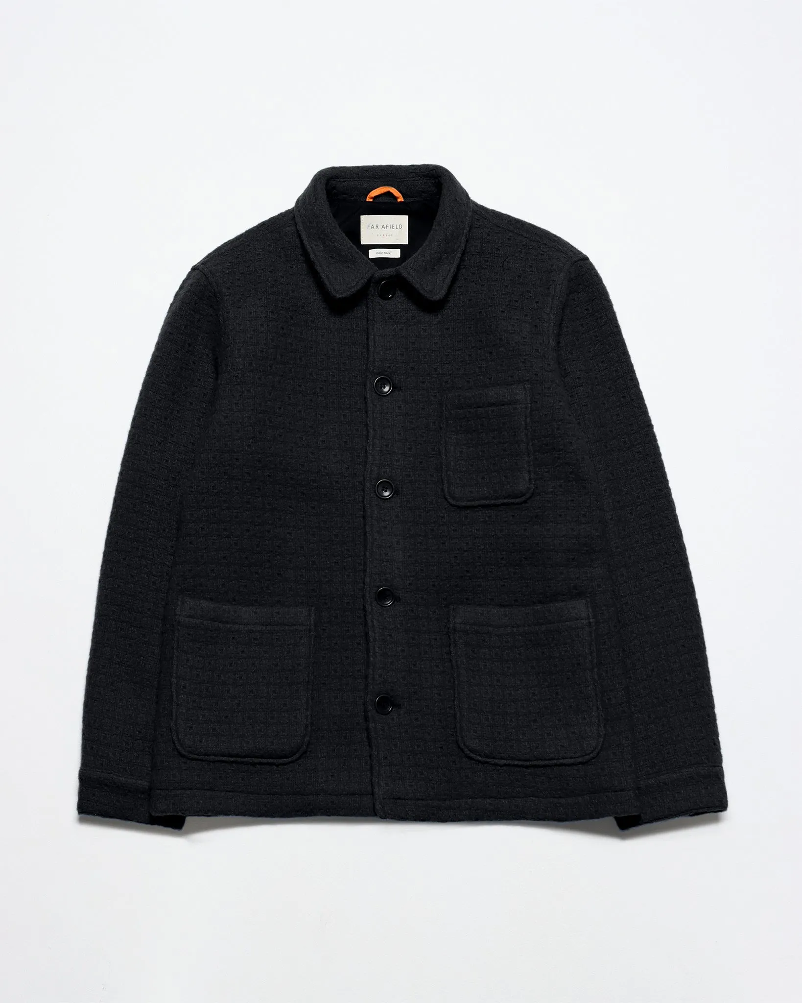 Station Jacket - Black Textured Jacquard