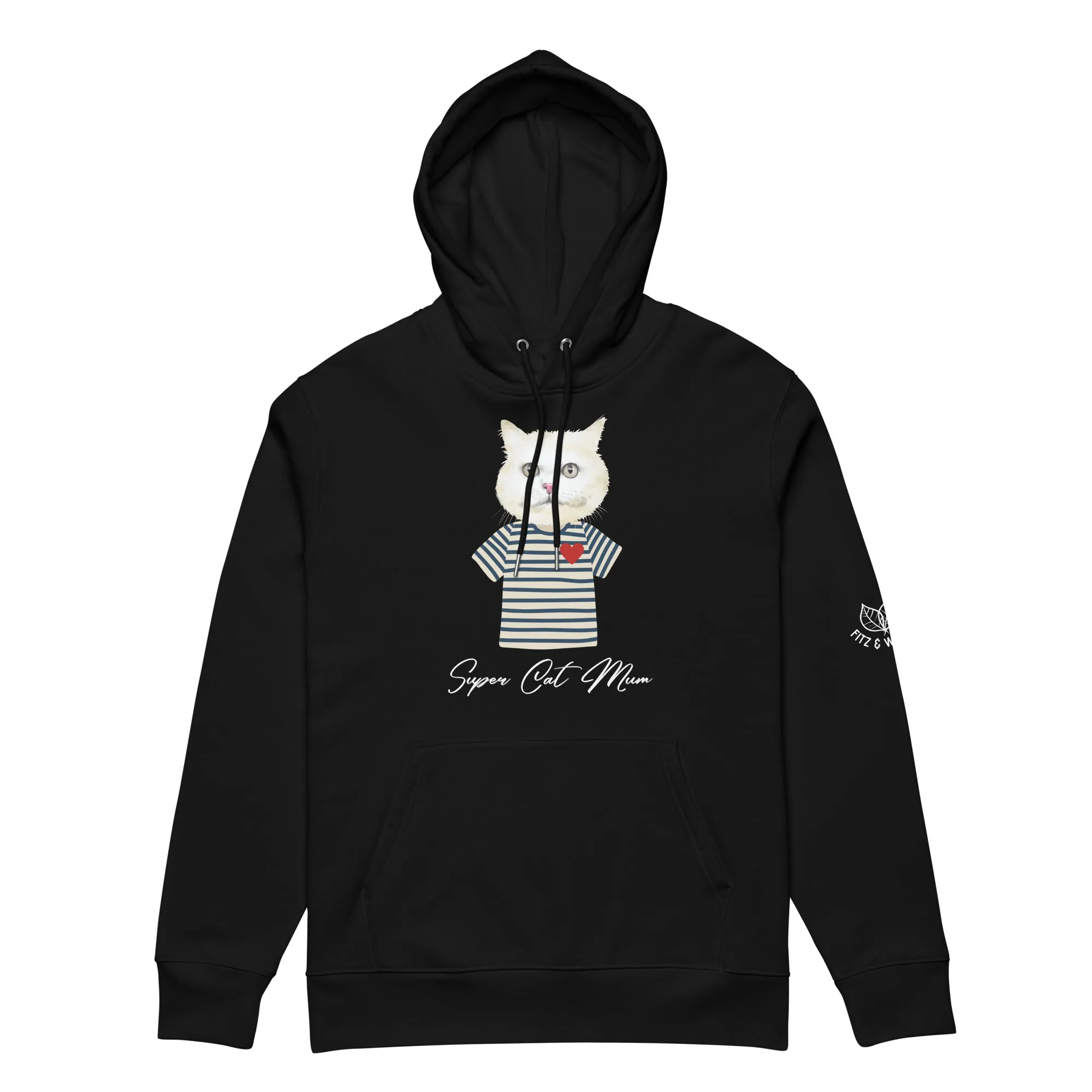 Super Cat Mum, eco hoodie