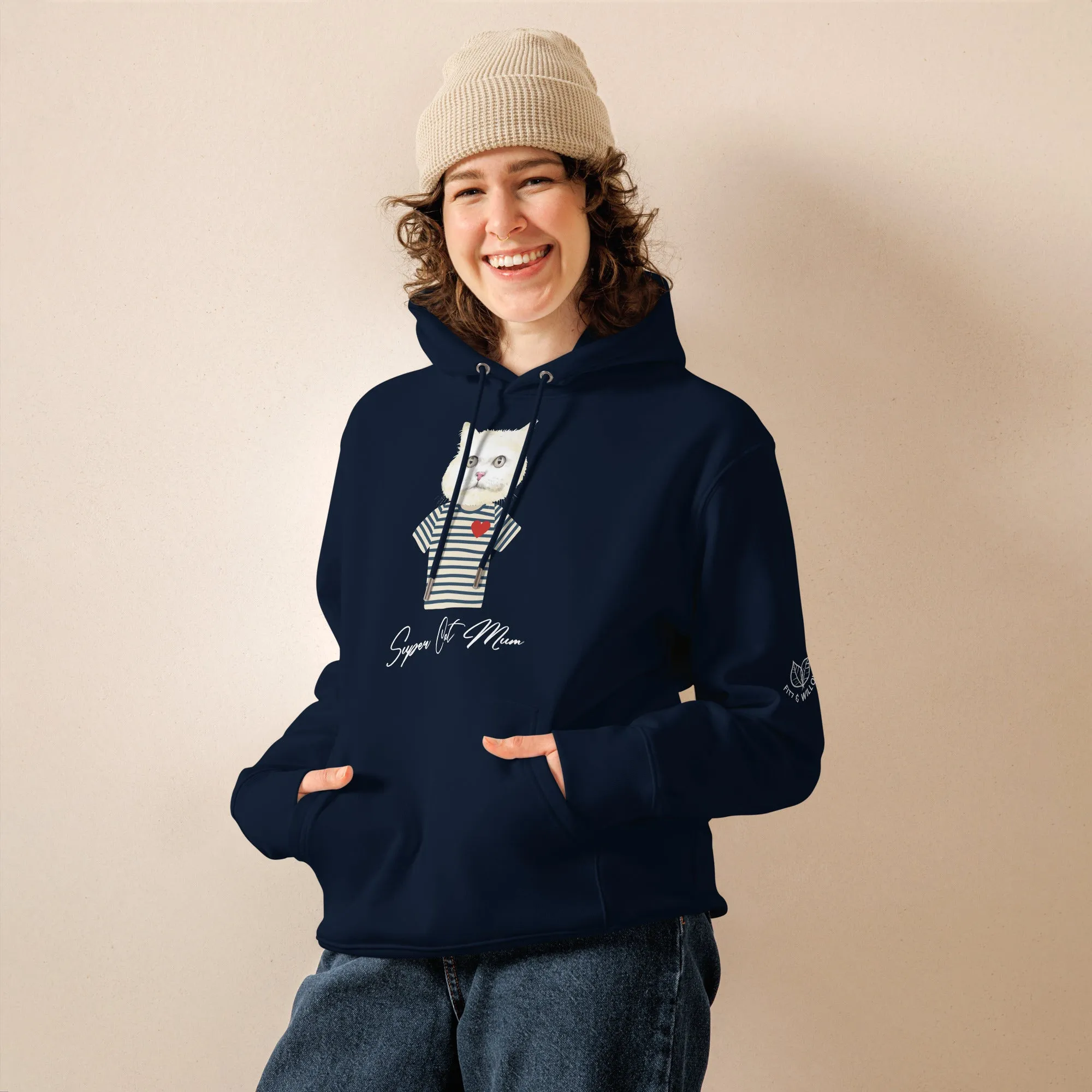 Super Cat Mum, eco hoodie