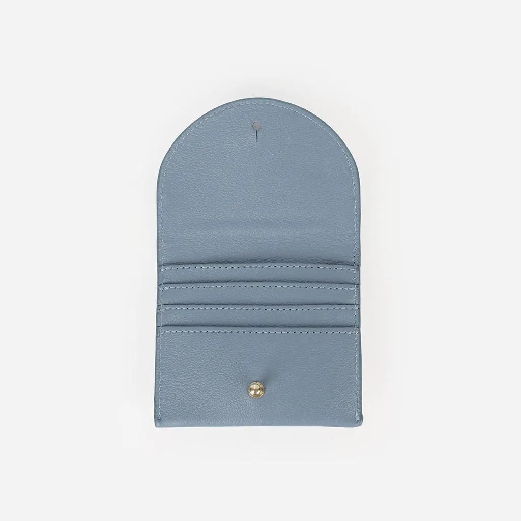 The Cardholder Faded Denim Micro Pebble