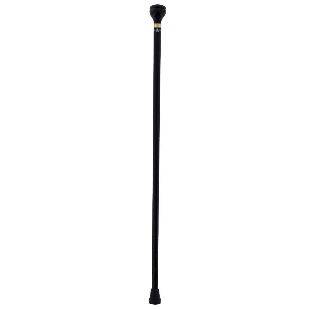 Timeless Black & Gold Elegance Knob Walking Stick
