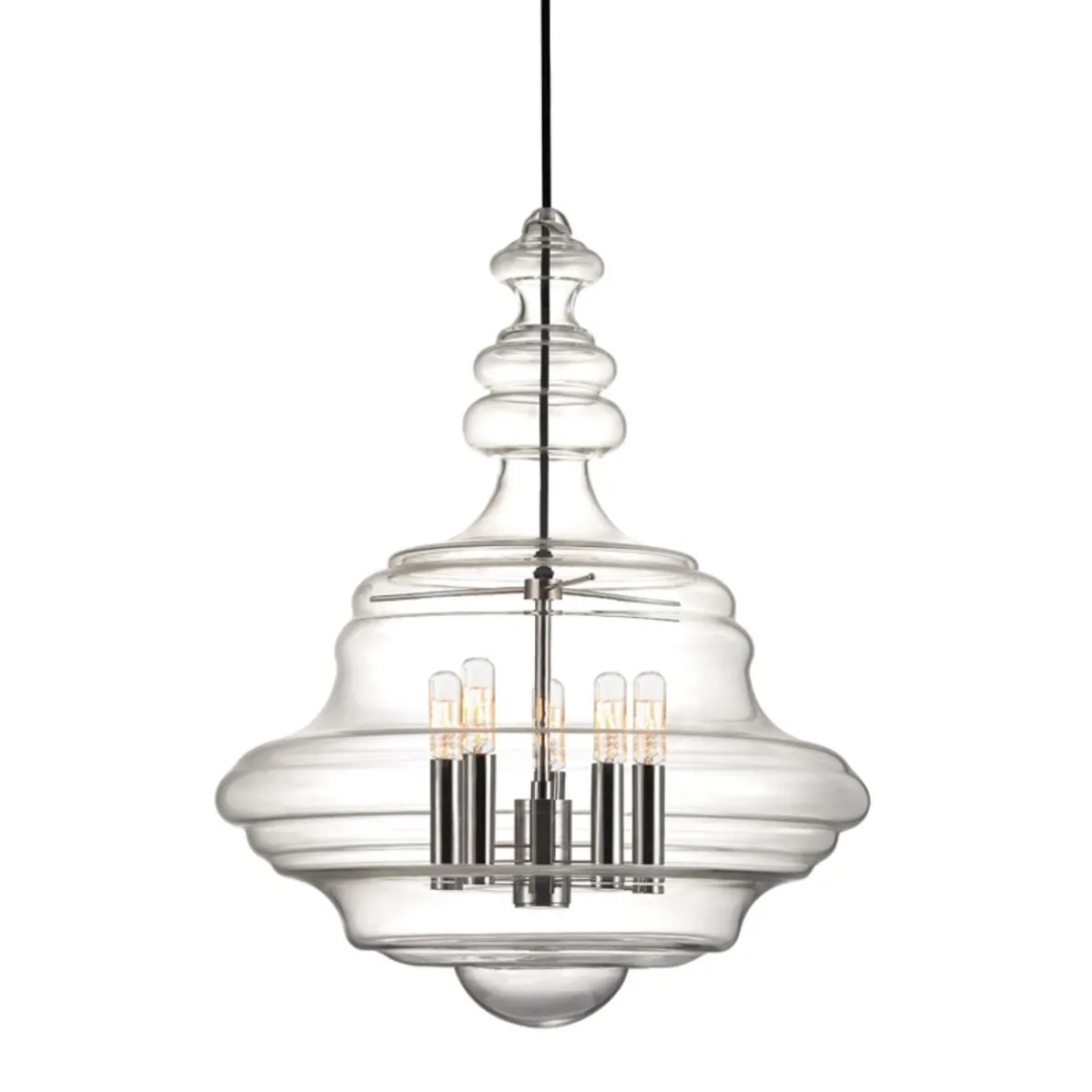 Washington 20 in. 5 Lights Pendant Light Polished Nickel Finish
